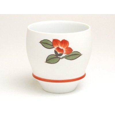 Photo2: Sake Cup Yuki tsubaki (Round) SAKE GLASS