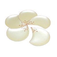 Small Plate (five pieces of sets) Ume hanabira plum (White)