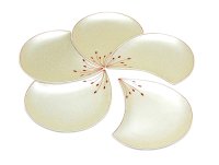 Small Plate (five pieces of sets) Ume hanabira plum (White)