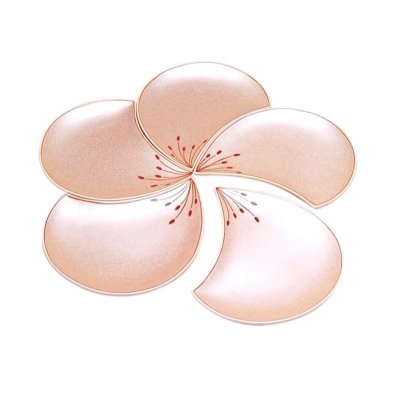 [Made in Japan] Ume hanabira plum (Pink) Small plates (five pieces of sets)