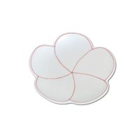 Small Plate Sachiume White (9cm/3.5in)