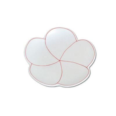 Photo1: Small Plate Sachiume White (9cm/3.5in)