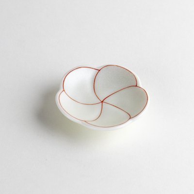 Photo1: Chopstick rest Sachi ume (White)