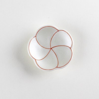 Photo2: Chopstick rest Sachi ume (White)