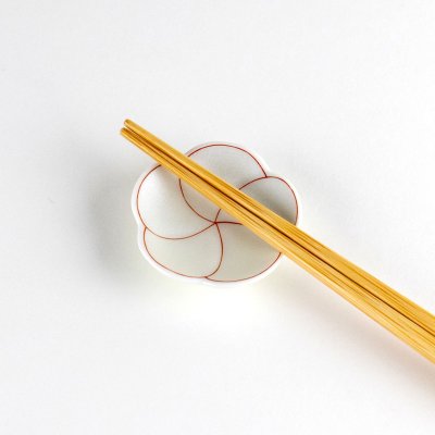 Photo3: Chopstick rest Sachi ume (White)