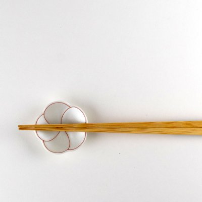 Photo4: Chopstick rest Sachi ume (White)