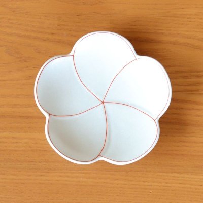 Photo2: Small Plate Koubai White (12cm/4.7in)