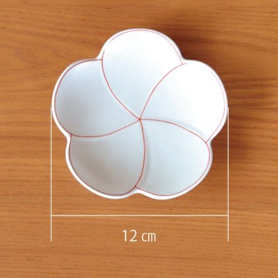 Photo3: Small Plate Koubai White (12cm/4.7in)