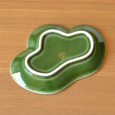 Photo3: Small Plate Sachi matsuba Green (13.4cm/5.2in)