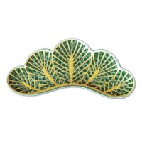 Large Plate Sachi matsuba Pine needles Green (25cm/9.8in)