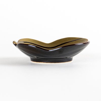 Photo2: Gourd-Shaped Small Plate Nishiki Kinsai Gold (9 cm/3.5 in)