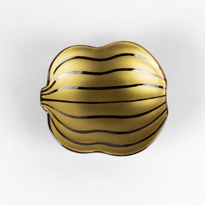 Photo5: Gourd-Shaped Small Plate Nishiki Kinsai Gold (9 cm/3.5 in)
