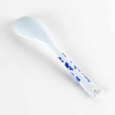 Photo6: Porcelain Dessert Spoon Karakusa Blue