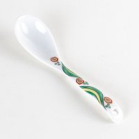 Porcelain Dessert Spoon Ryusui Green