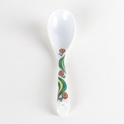 Photo4: Porcelain Dessert Spoon Ryusui Green