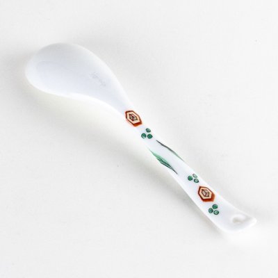 Photo5: Porcelain Dessert Spoon Ryusui Green