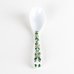Photo4: Porcelain Dessert Spoon Nishiki-Hanakarakusa Green (4)