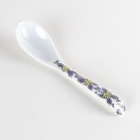 Porcelain Dessert Spoon Nishiki-Hanakarakusa Purple