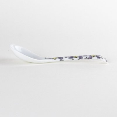 Photo3: Porcelain Dessert Spoon Nishiki-Hanakarakusa Purple