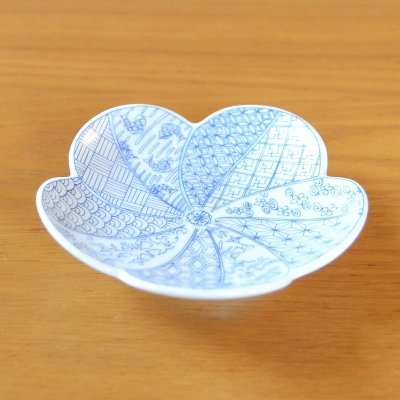Photo5: Rabbit Incense Holder with Tray Nishiki-Shonzui Blue