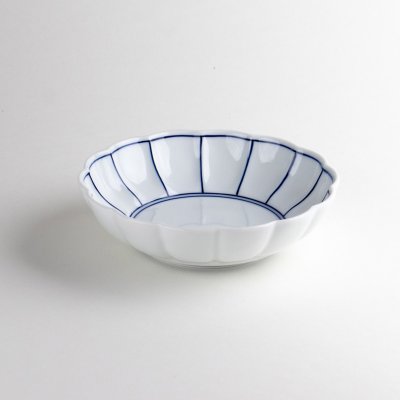 Photo1: Medium Bowl Sometsuke fuchidori sen (12.8cm/5in)