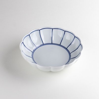 Photo2: Medium Bowl Sometsuke fuchidori sen (12.8cm/5in)