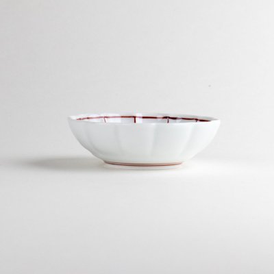 Photo4: Small Bowl Akae fuchidori sen (7.5cm/3in)