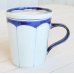 Photo1: Mug with lid Mikan wari Blue (1)