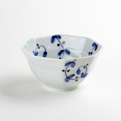 Photo1: Small Bowl Sometsuke sabi karakusa (9.7cm/3.8in)