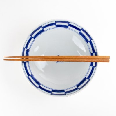 Photo6: Medium Bowl Ichimatsu (17cm/6.7in)