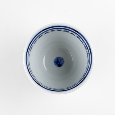 Photo3: Yunomi Tea Cup for Green Tea Kensaki mon Blue