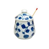Condiment Container with Bamboo Spoon Karakusa