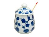 Condiment Container with Bamboo Spoon Karakusa