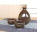 Photo2: Sake set 1 pc Tokkuri bottle and 2 pcs Cups Yuteki tenmoku (2)