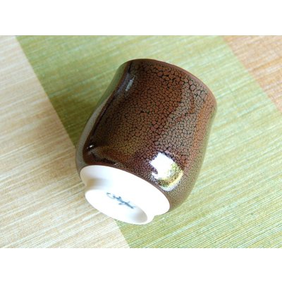 Photo4: Yunomi Tea Cup for Green Tea Yuteki Tenmoku (Small)