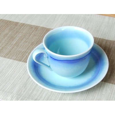 Photo3: Umino silk road Cup and saucer