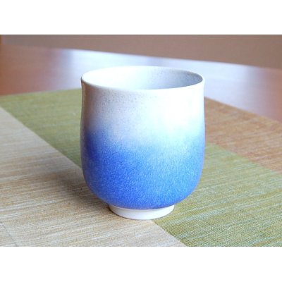 Photo2: Yunomi Tea Cup for Green Tea Aizome suiteki (Large)