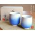 [Made in Japan] Aizome suiteki (pair) Japanese green tea cup (wooden box)