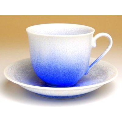 Photo2: Coffee Cup and Saucer Aizome suiteki