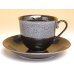 Photo2: Coffee Cup and Saucer Yuteki tenmoku (2)