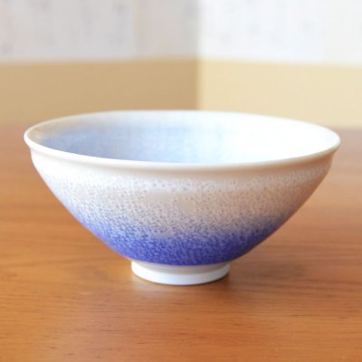 Photo2: Tea Bowl Aizome suiteki in wooden box