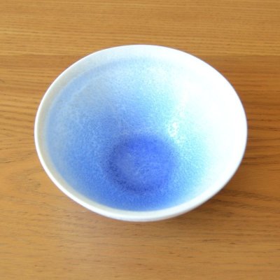 Photo3: Tea Bowl Aizome suiteki in wooden box