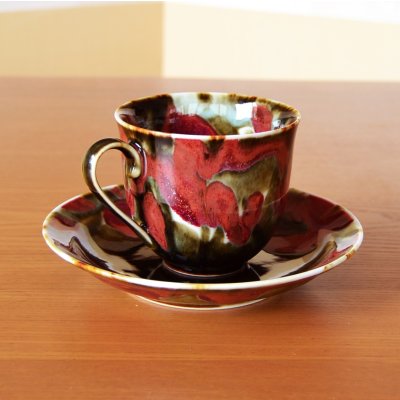 Photo3: Coffee Cup and Saucer Yume | Kusuo Baba's work in Shinemon Kiln