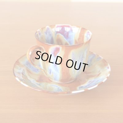 Photo3: Coffee Cup and Saucer Kirameki | Kusuo Baba's work in Shinemon Kiln