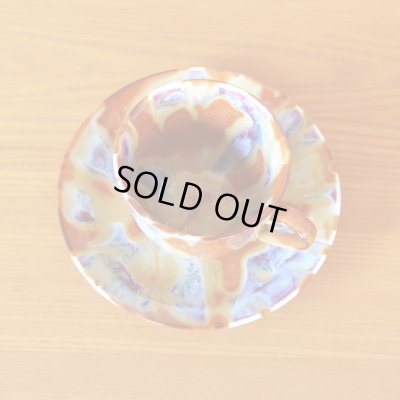 Photo4: Coffee Cup and Saucer Kirameki | Kusuo Baba's work in Shinemon Kiln