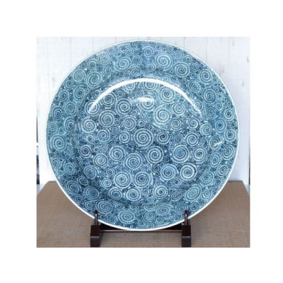 Photo1: Decorative Plate Extra large Tako karakusa (61cm/24in)