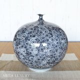 Vase Round shape Tako karakusa | The first-generation head of the Shinemon Kiln