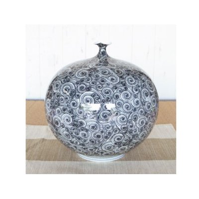 Photo1: Vase Round shape Tako karakusa