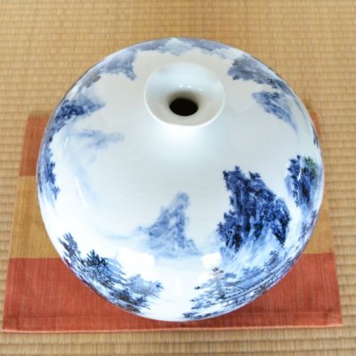 Photo4: Vase Large Sometsuke sansui
