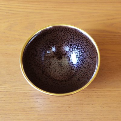 Photo2: Tea Bowl Yuteki-Tenmoku | The first-generation head of the Shinemon Kiln